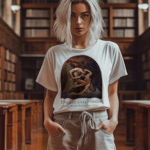 Dark AcademiaShirt, Dark Academia Bookish, Dark Academia Clothing, Women Light Academia Clothing, Dante and Virgil Shirt, Art History Gift