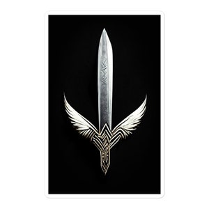 Valkyrie Sword Vinyl Sticker Medieval Sword Cosplay LARP Sticker Nesta Archeron ACOTAR ACOSF Sara J Maas