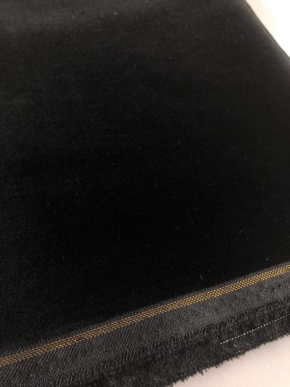 Baumwollsamt Samt Stoff mit Goldkante, 460gr 150cm breit