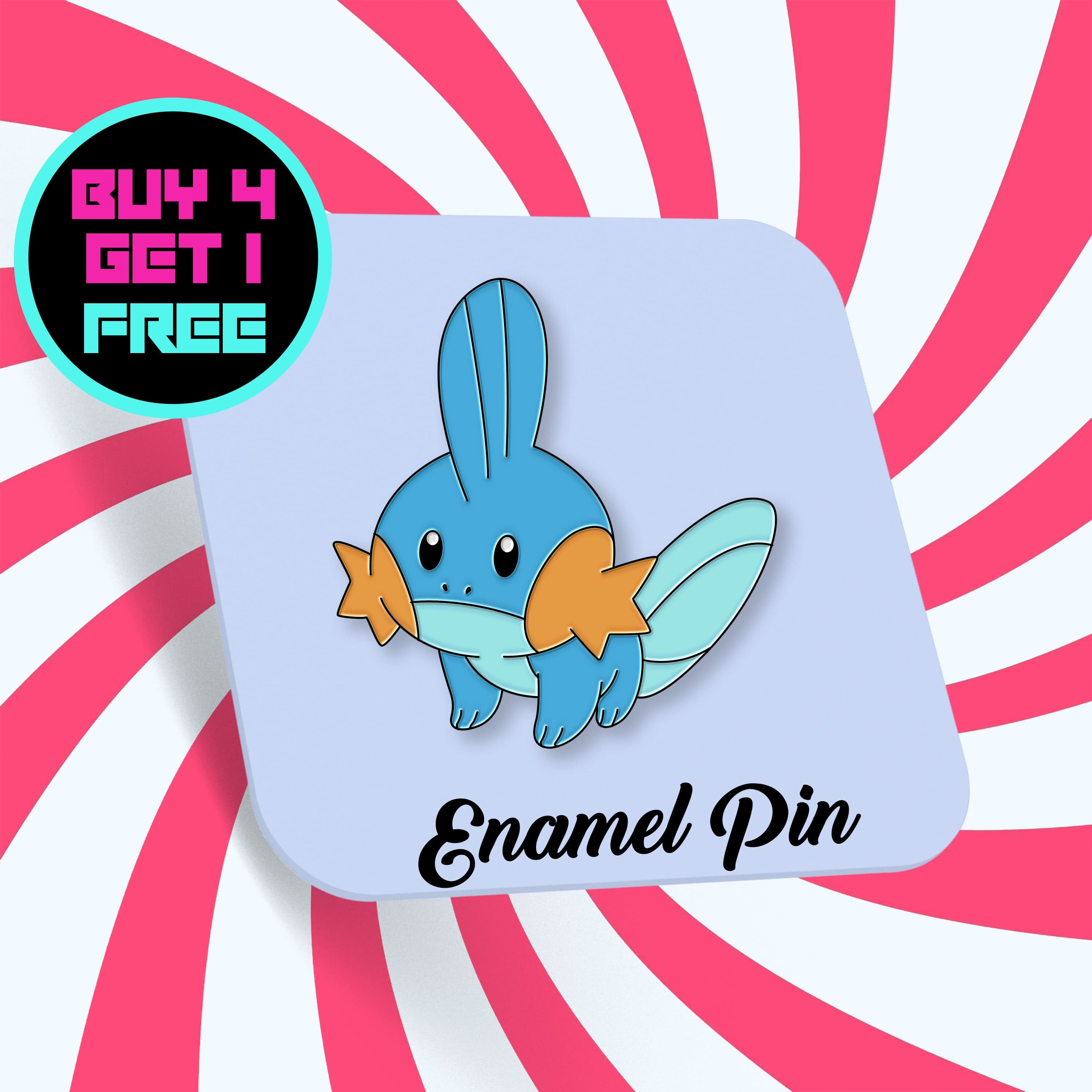 Mudkip Axolotl Custom Enamel Pin Monster Fish Enamel Pins Anime Pin Hat Pins  Aesthetic Pins Lapel Pin Pins -  Israel
