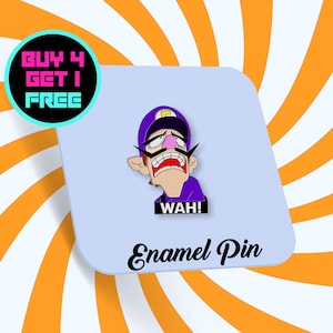 Waluigi Wah Enamel Pin Super Mario Superhero Enamel Pins Pins For Bags Lapel Pin Pins Pin Lapel Pins Pin Badge