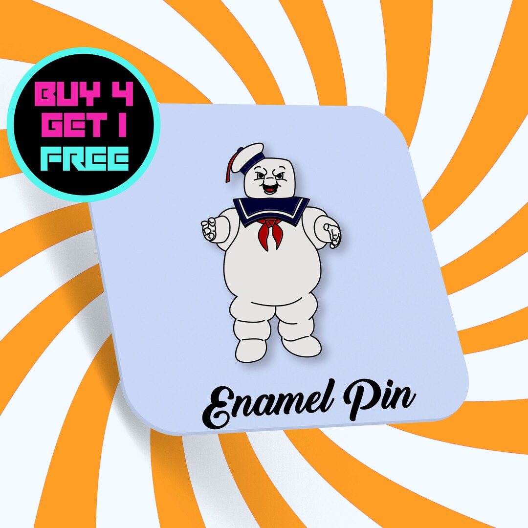 Ghostbusters Marshmallow Man Enamel Pin Halloween Ghost Enamel Etsy