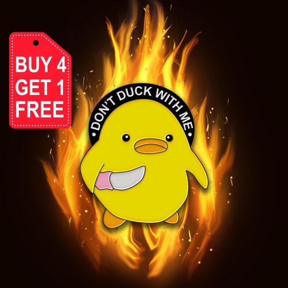 Duck Knife Funny Duck Pins Ducks Gifts Cute Kawaii Enamel Pins