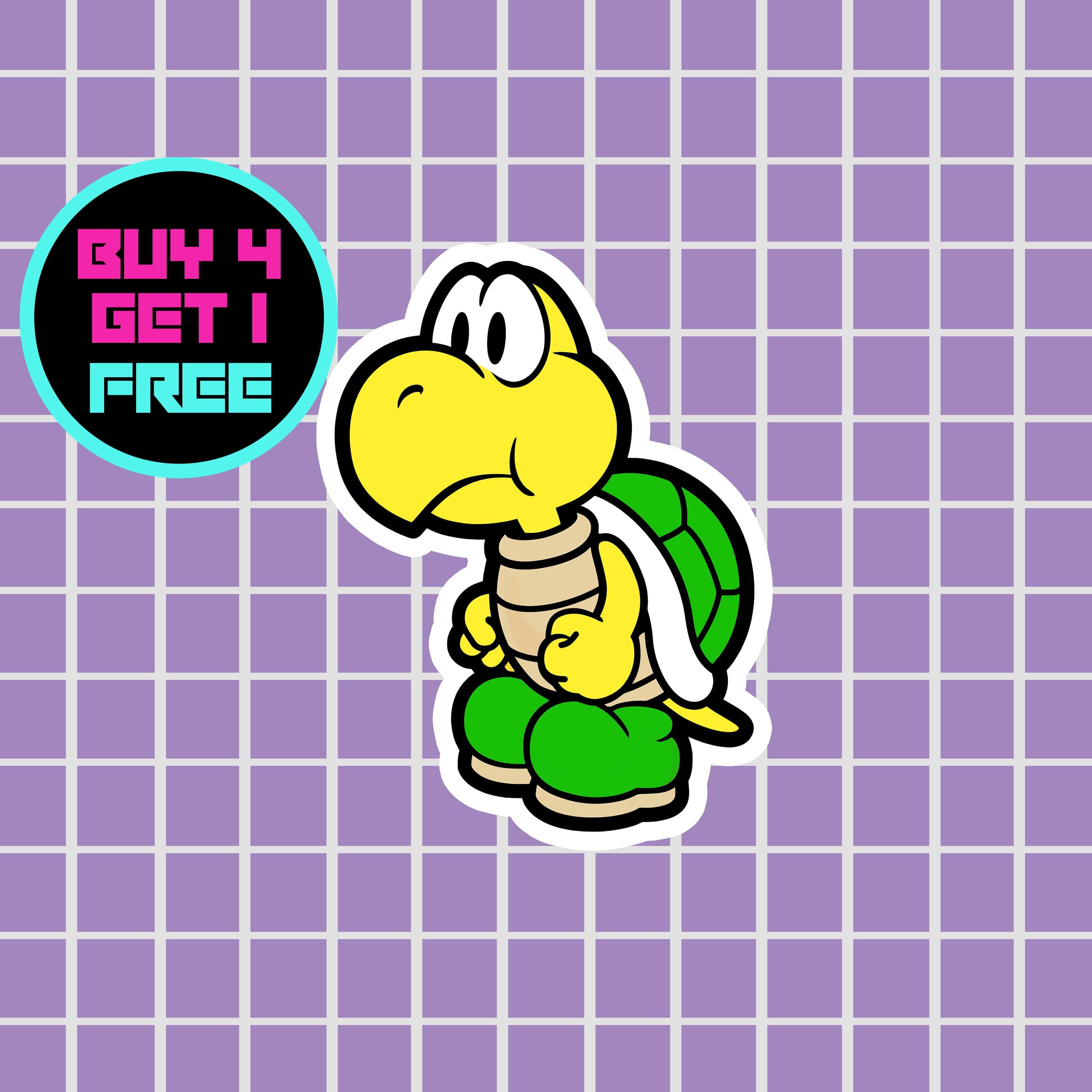 Mario Turtle Sticker Turtle Koopa Sticker Super Mario Dinosaur Stickers Laptop | Etsy
