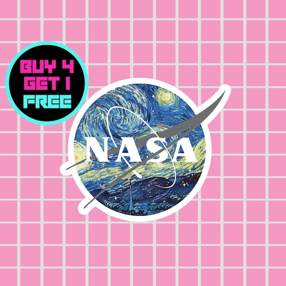 Starry Night Nasa Sticker Van Gogh Space Stickers Laptop Stickers Aesthetic  Stickers Water Bottle Stickers Computer Stickers Vinyl Stickers
