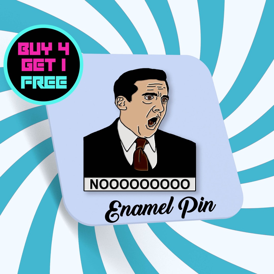 Michael Scott Meme Enamel Pin The Office Funny Enamel Pins Funny Pin Button Pins Aesthetic Pins Lapel Pin Pins