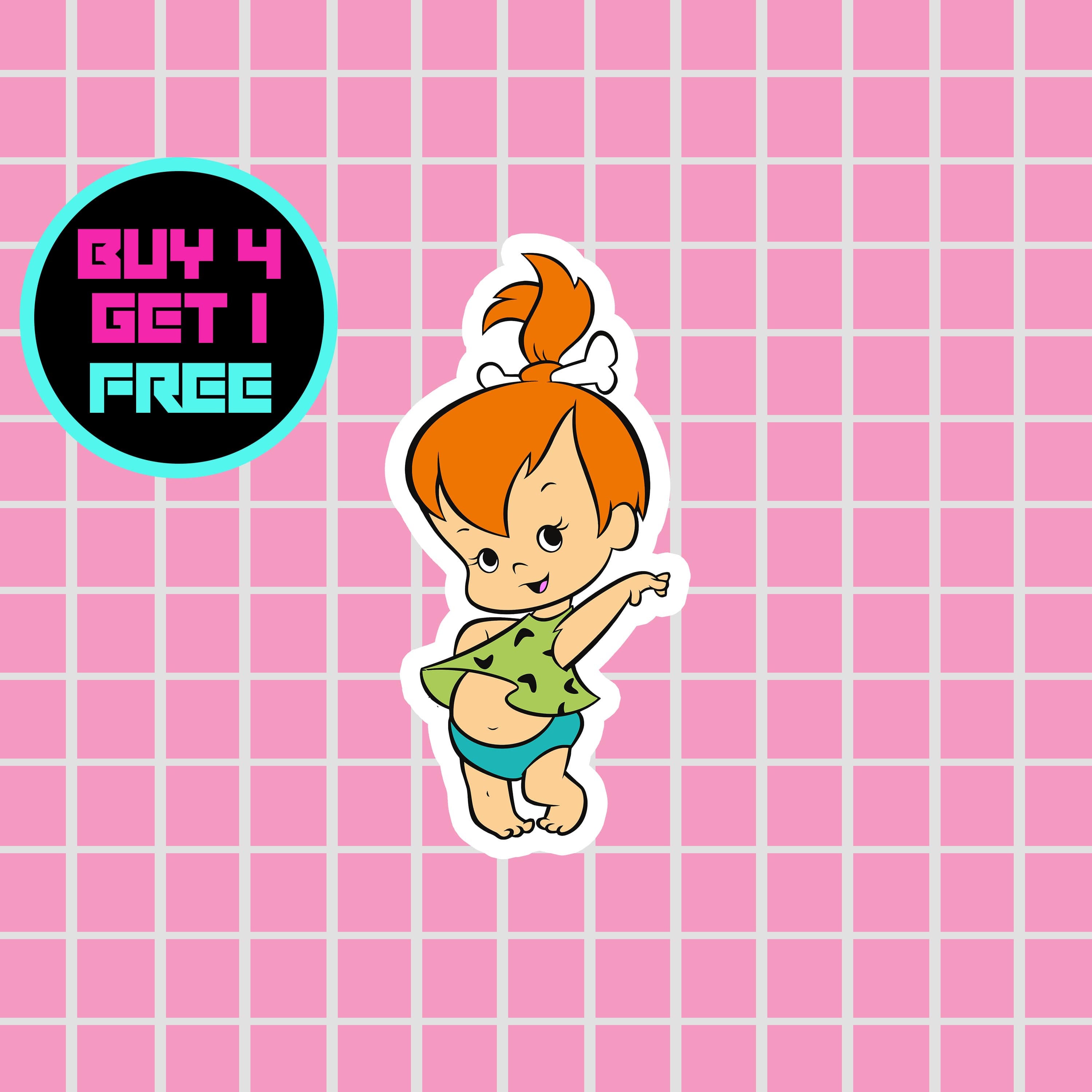 Flintstones Pebbles Flintstone Sticker Cool Cartoon Stickers