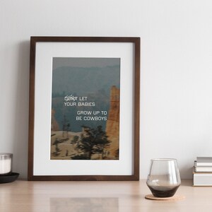 Lass deine Babys zu Cowboys werden | Western Print | Cowboy Druck | Digitaldruck | Western Home Decor | Bauernhaus | 8,5x11 Druck