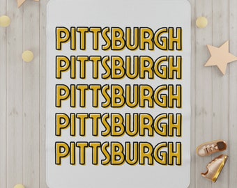 Pittsburgh Baby Toddler Swaddle Blanket Birthday Holiday Present Gift