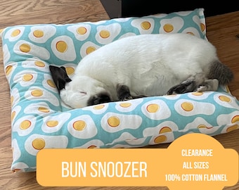 Bunny Rabbit Bed, U-Shaped Pillow, BunSnoozer - Clearance Mystery Fabric