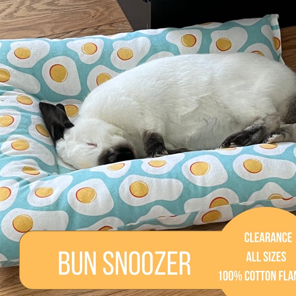 Bunny Rabbit Bed, U-Shaped Pillow, BunSnoozer - Clearance Mystery Fabric