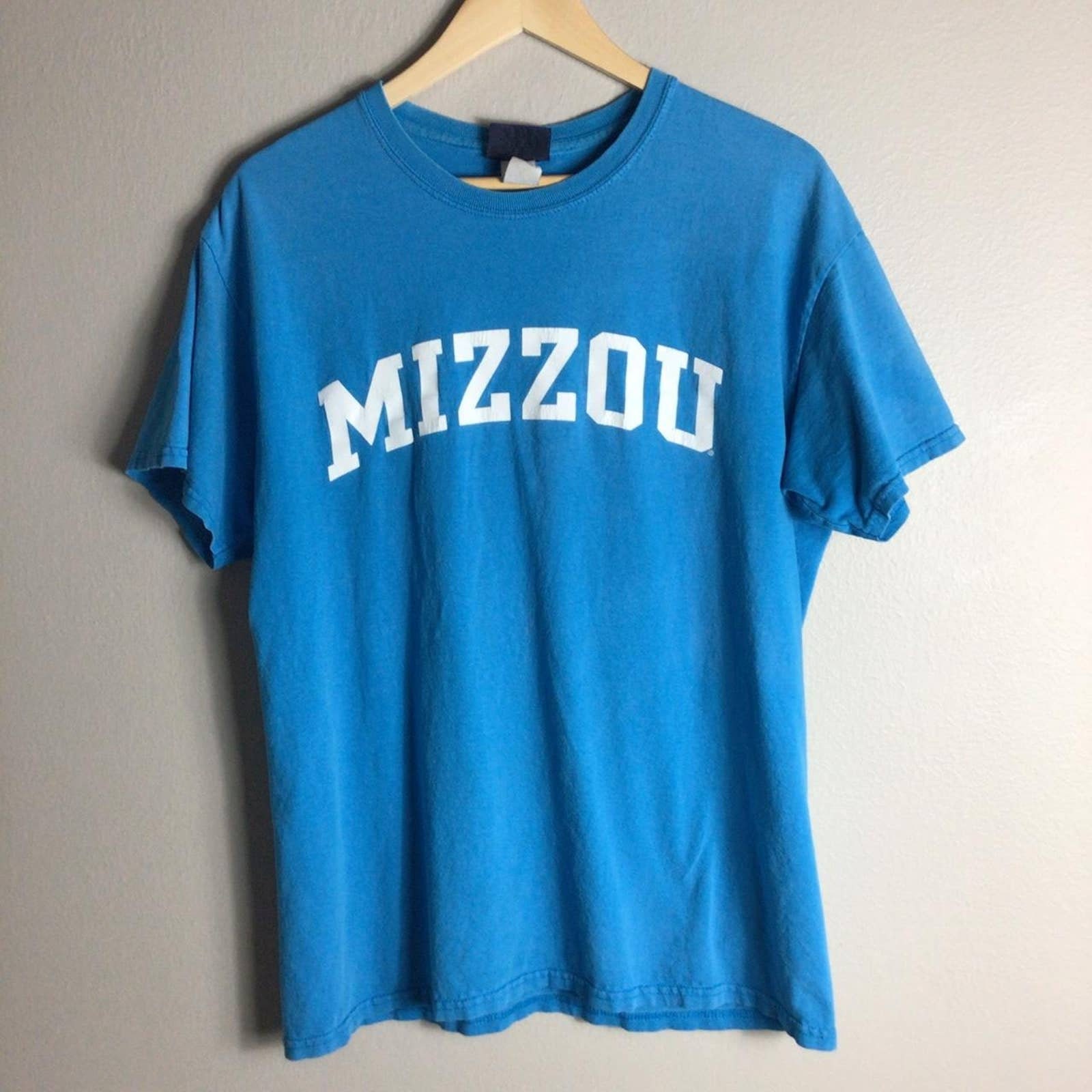 Y2K Mizzou University Blue Large T 
