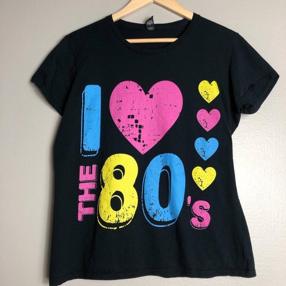 Shirt Black Multicolor Rainbow Neon Hot 