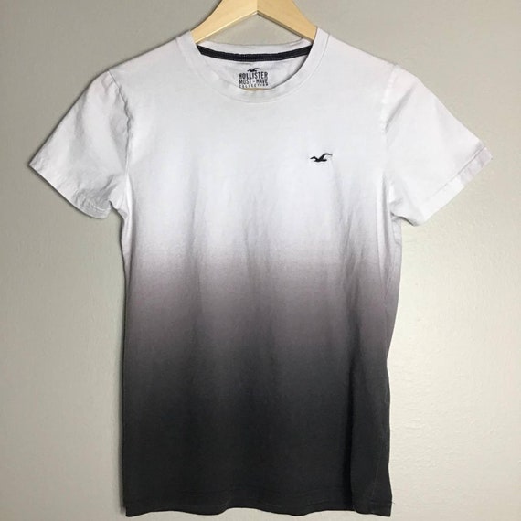 Hollister T Shirt Color Fade Black Grey 