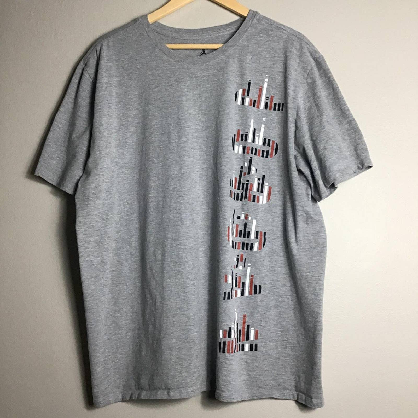 Vintage Y2K Air Jordan 2XL XXL Grey T 