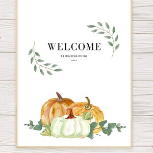 Customizable Friendsgiving Welcome Sign