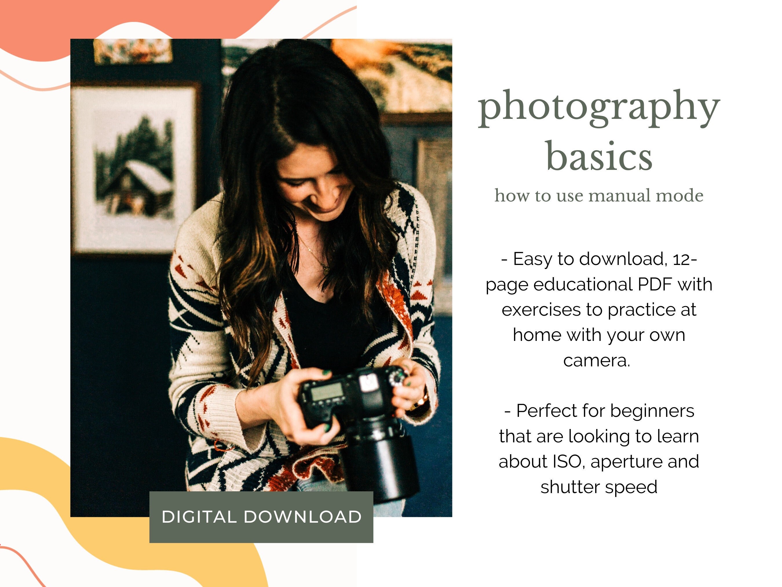 Beginner Photography Course PDF, DSLR Camera Setting Basics Class Ebook ...