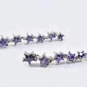Handmade Genuine Amethyst Silver Earring,Handcrafted Amethyst Earring Jewelry,Amethyst Earring Gift for Her