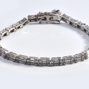 Handmade Genuine Zircon Gemstone Silver Bracelet, Zircon Bracelet Jewelry,Handcrafted, Gift For Her, Wedding Gift