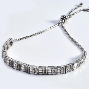 Handmade Genuine Zircon Gemstone Silver Bracelet, Zircon Bracelet Jewelry,Handcrafted Bracelet, Gift For Her