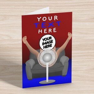 Divertente biglietto fotografico personalizzato con volto di donna che mantiene la calma / biglietto di compleanno personalizzato / biglietto di auguri per qualsiasi occasione - biglietto maleducato / per adulti
