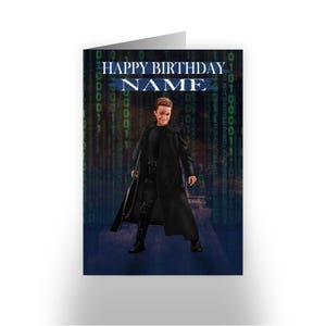 Cartão de design de estrela de cinema com rosto personalizado - Qualquer foto | Seu texto | Cartão de felicitações de estrela de cinema para qualquer ocasião - Fã de cinema | Cartão personalizado
