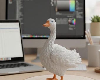 Desk Goose Figurine, Office Holiday Decoration