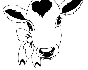 Valentinstag Kuh svg Datei / Süße Kuh svg Datei / Kalb svg Datei / Baby Kuh / Valentinstag / Custom Valentine