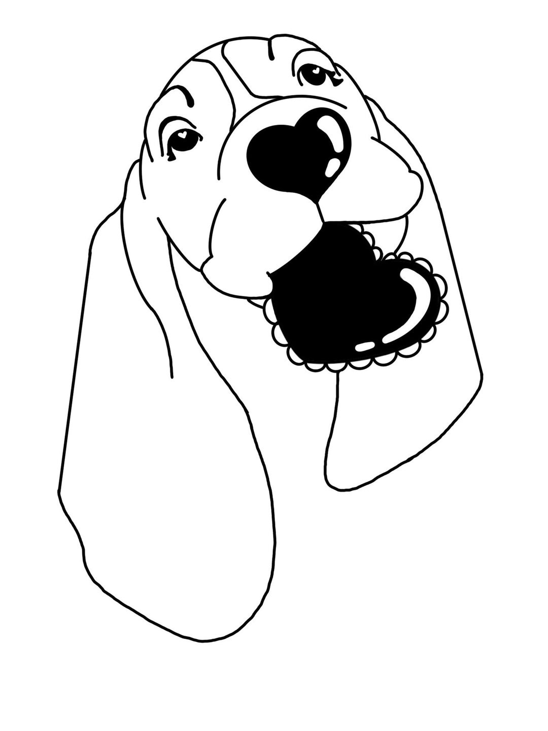 Puppy Love Svg. File / Dog Valentines Day / Hound Dog Valentine
