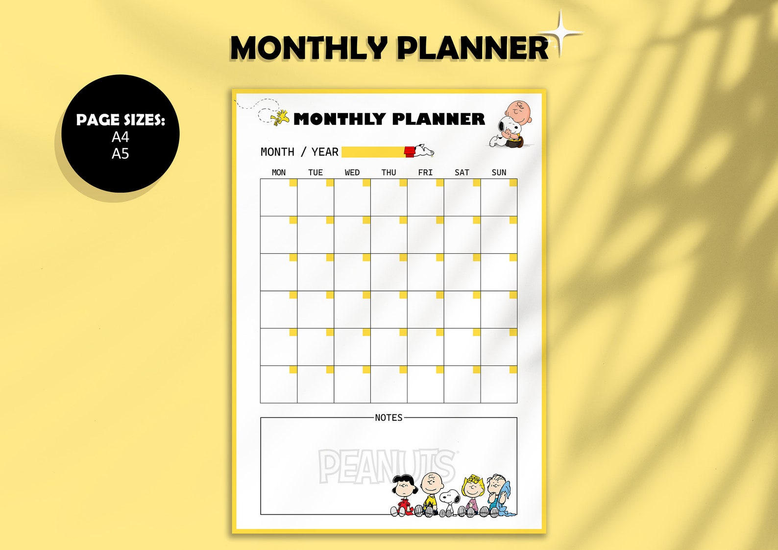 Peanuts Planner Snoopy Planner Printable Planner Bundle - Etsy