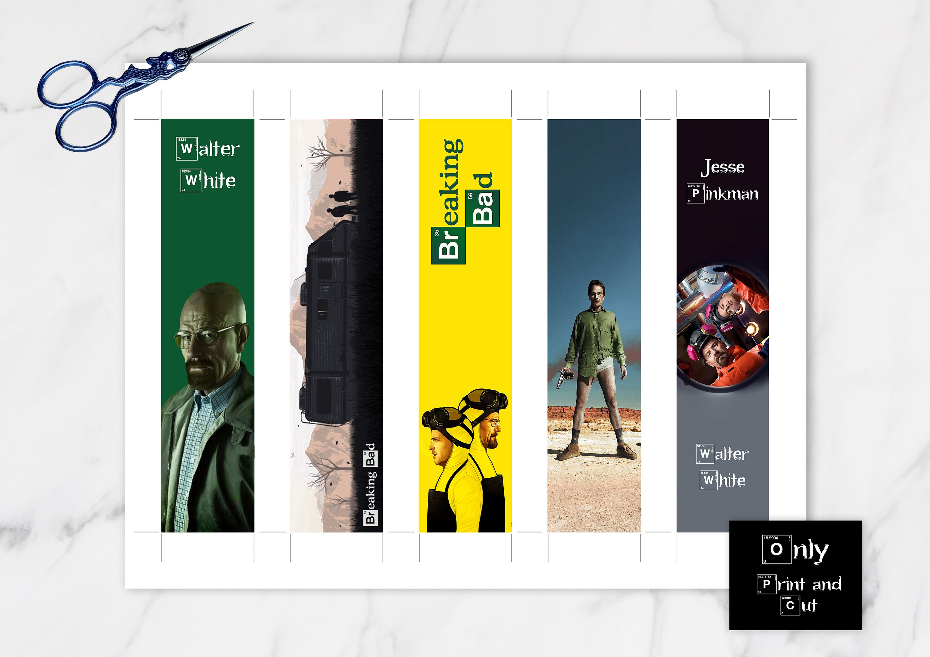 Breaking Bad Bookmark Printable Bookmark Walter White Jesse - Etsy