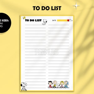 Peanuts Planner, Snoopy Planner, Printable Planner Bundle, Task Planner, Daily Weekly Monthly ...