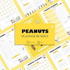 Peanuts Planner, Snoopy Planner, Printable Planner Bundle, Task Planner,  Daily Weekly Monthly Planner, Digital Download, A5, A4 Size - Etsy Sweden