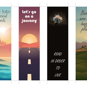 Printable Bookmarks Template, Printable Bookmarks Set, Bookmarks ...