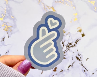 BTS Finger Heart Sticker - Korean Finger Heart Sticker