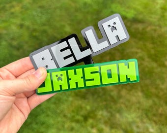 Personalized Birthday Name and Age Acrylic Cake Topper or Charm FONT 6