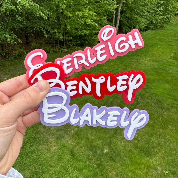 Personalized Birthday Name and Age Acrylic Cake Topper or Charm FONT 8