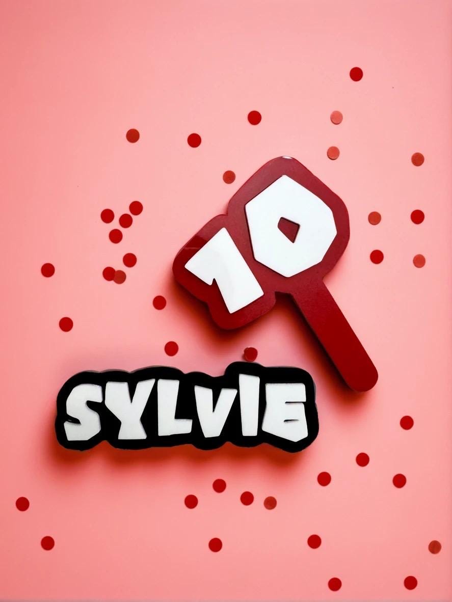 Acrylic Happy Birthday & Name Topper