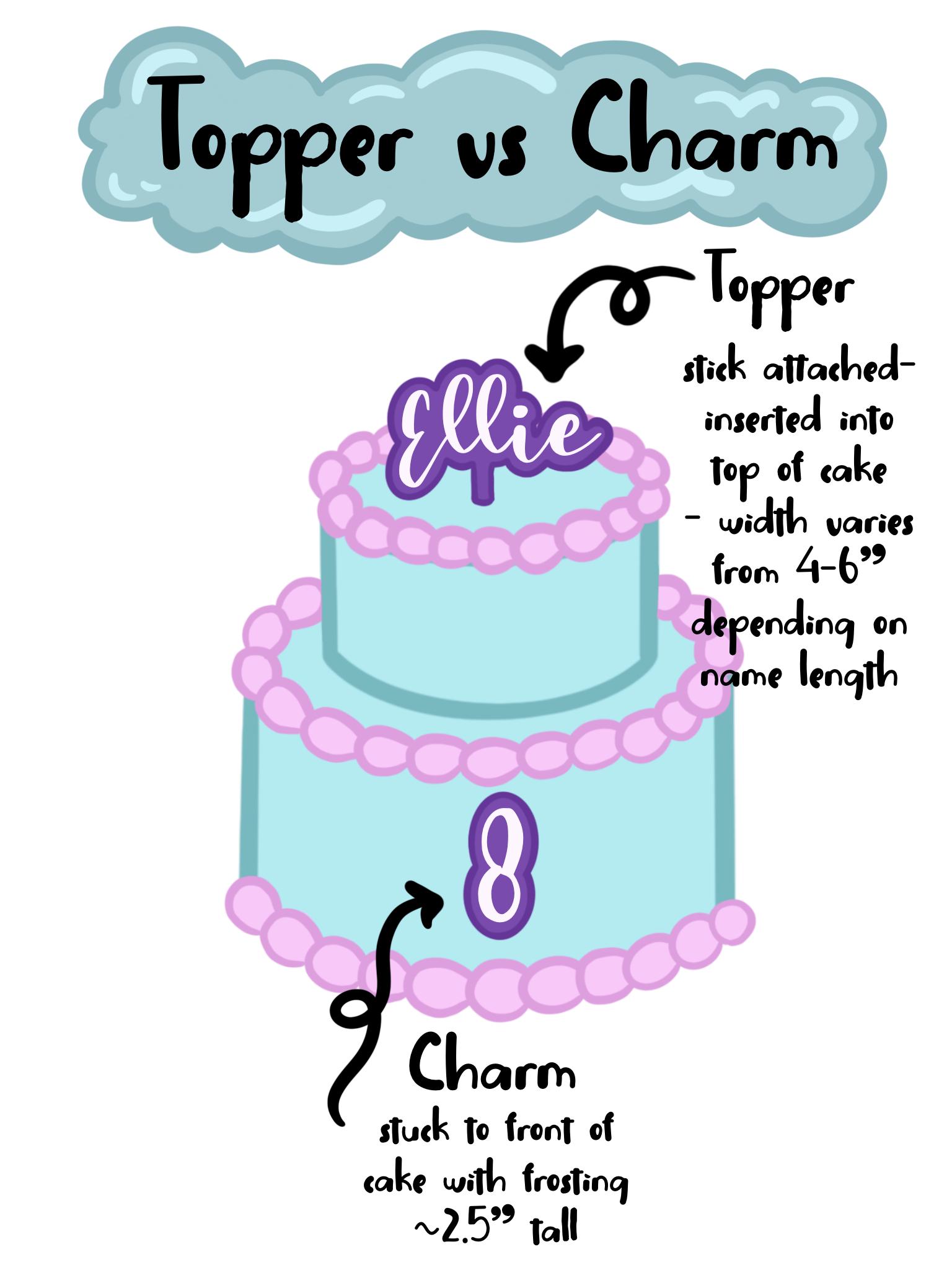 Acrylic Minecraft Cake Charms