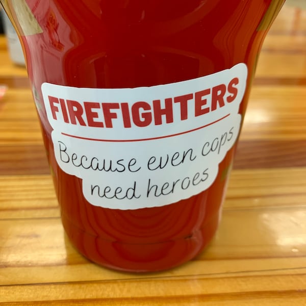 Firefighters - Because Even Cops Need Heroes| Funny firefighter stickers | Firefighter stickers | EMS Stickers | Firefighter Decal