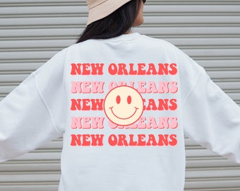 New Orleans Travel Sweatshirt, New Orleans Bachelorette Trip, New Orleans Girls Trip Shirts, Preppy Crewneck, New Orleans Travel Shirts
