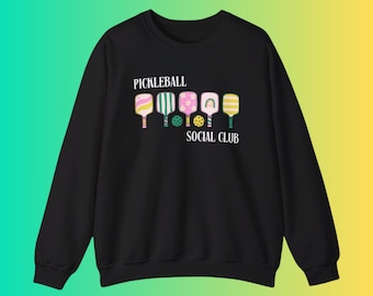 Coquette & Preppy Pickleball Social Club Crewneck, Pickleball Aesthetic, Preppy Crewneck, Pickleball Gift. Gift for Her, Girls Social Club