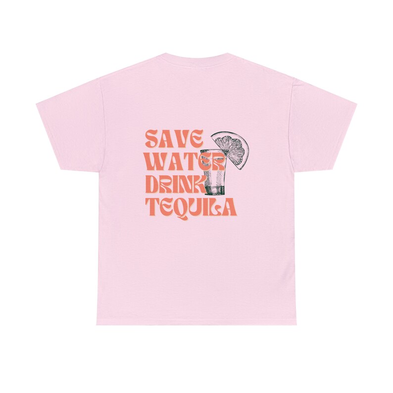 Risparmia acqua bere tequila camicia, t-shirt tequila, camicia happy hour, addio al nubilato bomboniere, t-shirt alcolica, t-shirt preppy, camicie da festa immagine 6