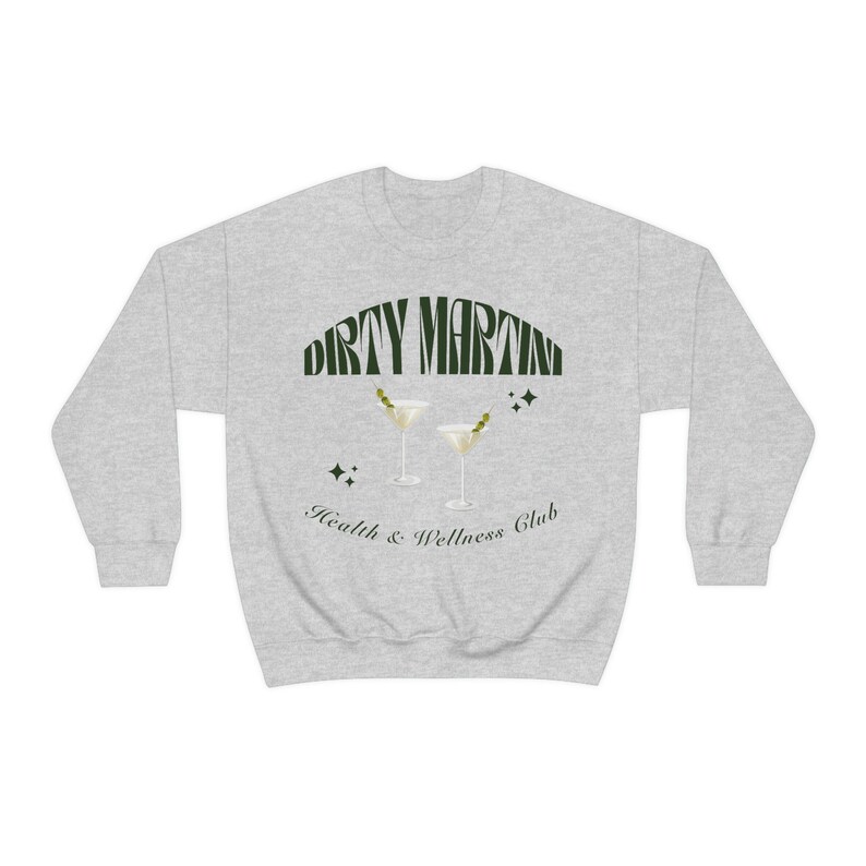 Dirty Martini Health and Wellness Club Sudadera, Dirty Martini Crewneck, Cocktail Crewneck, Bachelorette Party Favors, Wellness Club imagen 5