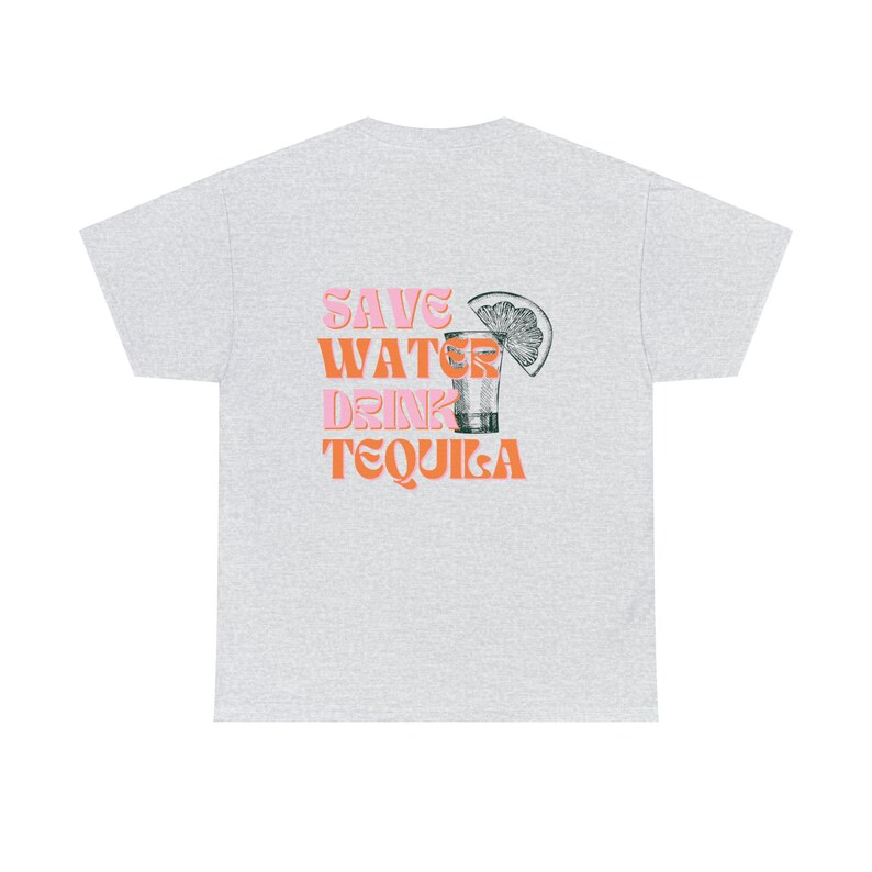 Risparmia acqua bere tequila camicia, t-shirt tequila, camicia happy hour, addio al nubilato bomboniere, t-shirt alcolica, t-shirt preppy, camicie da festa immagine 7