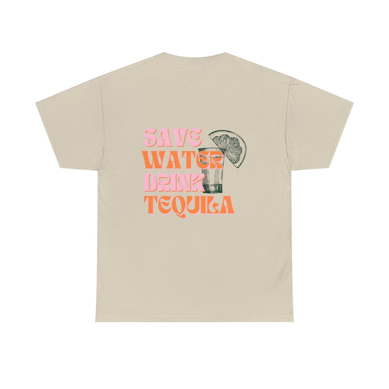 Risparmia acqua bere tequila camicia, t-shirt tequila, camicia happy hour, addio al nubilato bomboniere, t-shirt alcolica, t-shirt preppy, camicie da festa immagine 9