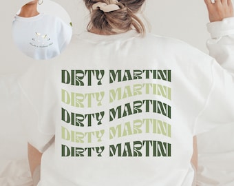Dirty Martini Health und Wellness Club Sweatshirt, Dirty Martini Crewneck, Cocktail Crewneck, Bachelorette Party Favors, Wellness Club