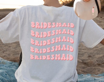Brautjungfern Shirt, Brautjungfer Tshirt, Junggesellenmädchen Geschenkidee, Junggesellenjungfer T-Shirt, Brautjungfernshirt