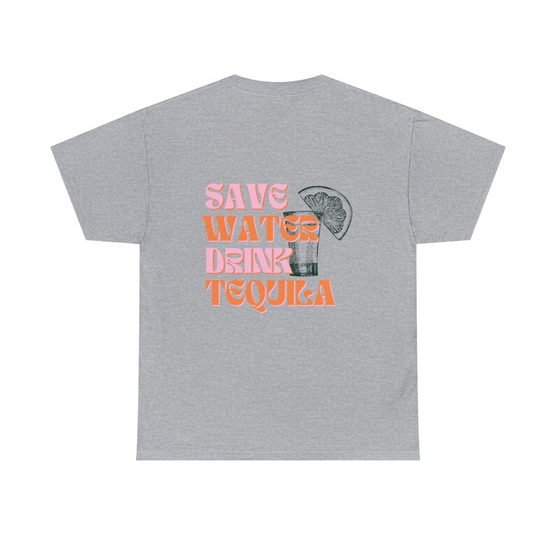 Risparmia acqua bere tequila camicia, t-shirt tequila, camicia happy hour, addio al nubilato bomboniere, t-shirt alcolica, t-shirt preppy, camicie da festa immagine 10