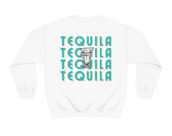 Tequila Girocollo, Tequila Felpa, Tequila Gift, Funny Gift, Alcohol Sweatshirt, Preppy Sweatrt, Gift for Tequila Lover, Unisex
